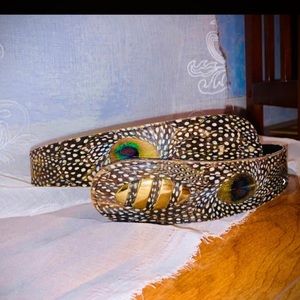 Peacock Pheasant Waist Belt Vintage